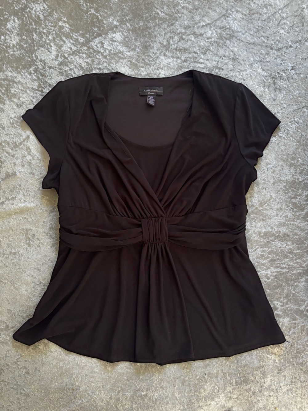 R&M Richards Black Women's Dress Top